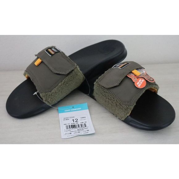 Reef CI9802 Men's Sz 12 Forrest Green Jacket Stash Slip-On Slide Sandals - Picture 2 of 10